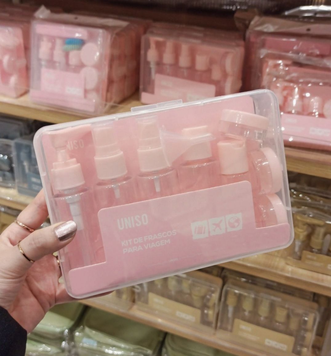kit-de-frascos-de-viagem-rosa-da-uniso-brasil-9-itens